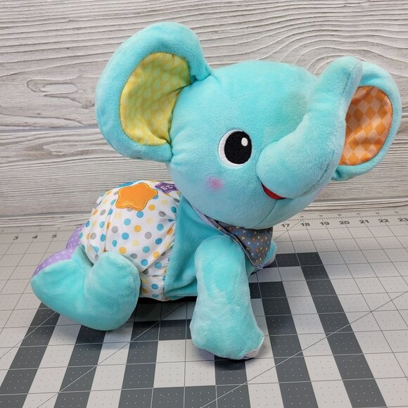 Vtech Explore and Crawl Plush‎ Baby Elephant Toy Interactive Sing Teaches Colors - Picture 1 of 6